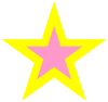黄色とピンクの星２
