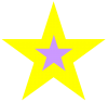 黄色とうすいむらさきの星１