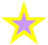 黄色とうすいむらさきの星２