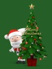 クリスマスツリーとサンタさん　緑