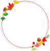 紅葉の円フレーム(秋)