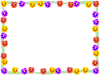 パンジーのフレーム、カラフルな花の枠素材。透過PNG