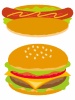 ハンバーガーとホットドッグ