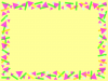 にぎやかなフレーム・枠・背景　２－２（三角形、長方形）