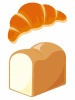 クロワッサンと食パン