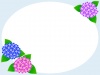 アジサイ紫陽花あじさいフレーム飾り枠素材