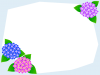 アジサイ紫陽花あじさいフレーム飾り枠素材。透過PNG