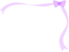 ハートのリボンのフレーム３　紫色