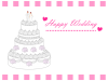 ウエディングケーキ２（結婚式、お祝い、カード）