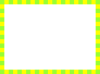 ２色の四角形が並んだシンプルなフレーム（黄色、緑色）