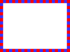 ２色の四角形が並んだシンプルなフレーム（赤色、青色）