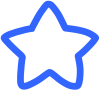 線で描いた透明な星（青色）