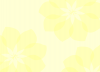 パステルカラーのお花の模様　黄色（背景・壁紙・柄）