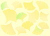 いちょうの葉っぱの背景１（秋、黄葉、銀杏、イチョウ）