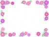 コスモスのフレーム花模様の飾り枠イラスト