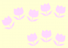 チューリップの壁紙・背景・模様３（黄色ピンク・春・花）