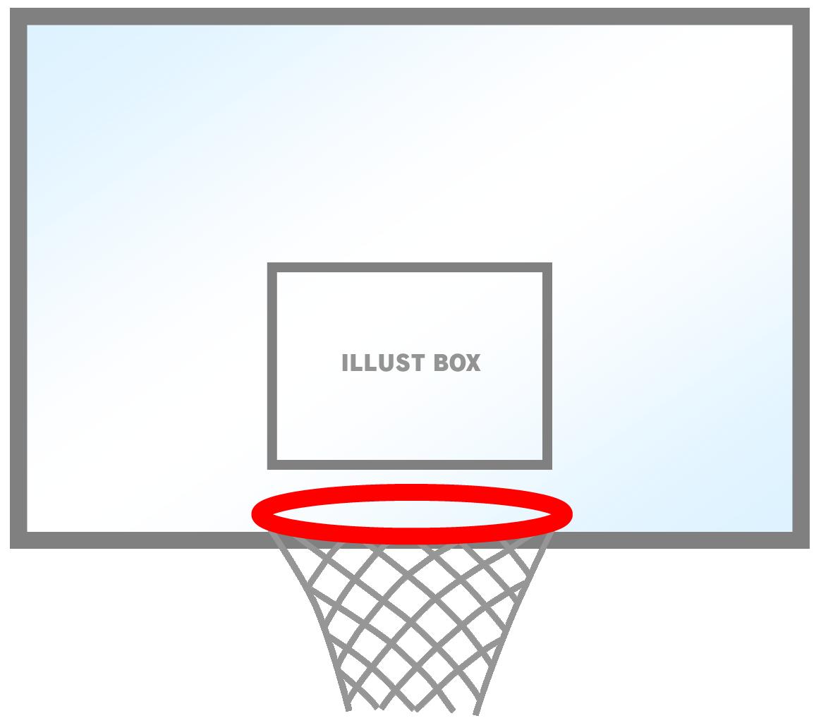 バスケットボールのゴール３（バックボード透明・スポーツ用具）
