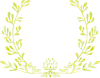 飾り枠シンプル月桂樹かわいいシルエットラインアイコンイラスト葉っぱ見出し植物装飾