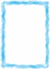 水彩フレーム水色枠飾り背景青波手書きかわいいブルー夏初夏,シンプル,水,ライン,