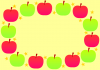 りんごと星のフレーム２（枠・リンゴ・林檎）