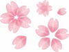 桜,水彩,飾りさくら花かわいい和風,ピンク,アイコン,春,シンプル,シルエット,