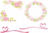 桜おしゃれフレーム枠飾り背景さくら枠装飾花ピンク春アイコン,シルエット,見出し,