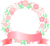桜おしゃれフレーム枠飾り枠春花シルエット,さくら,飾り,シンプルリボンりぼんエン