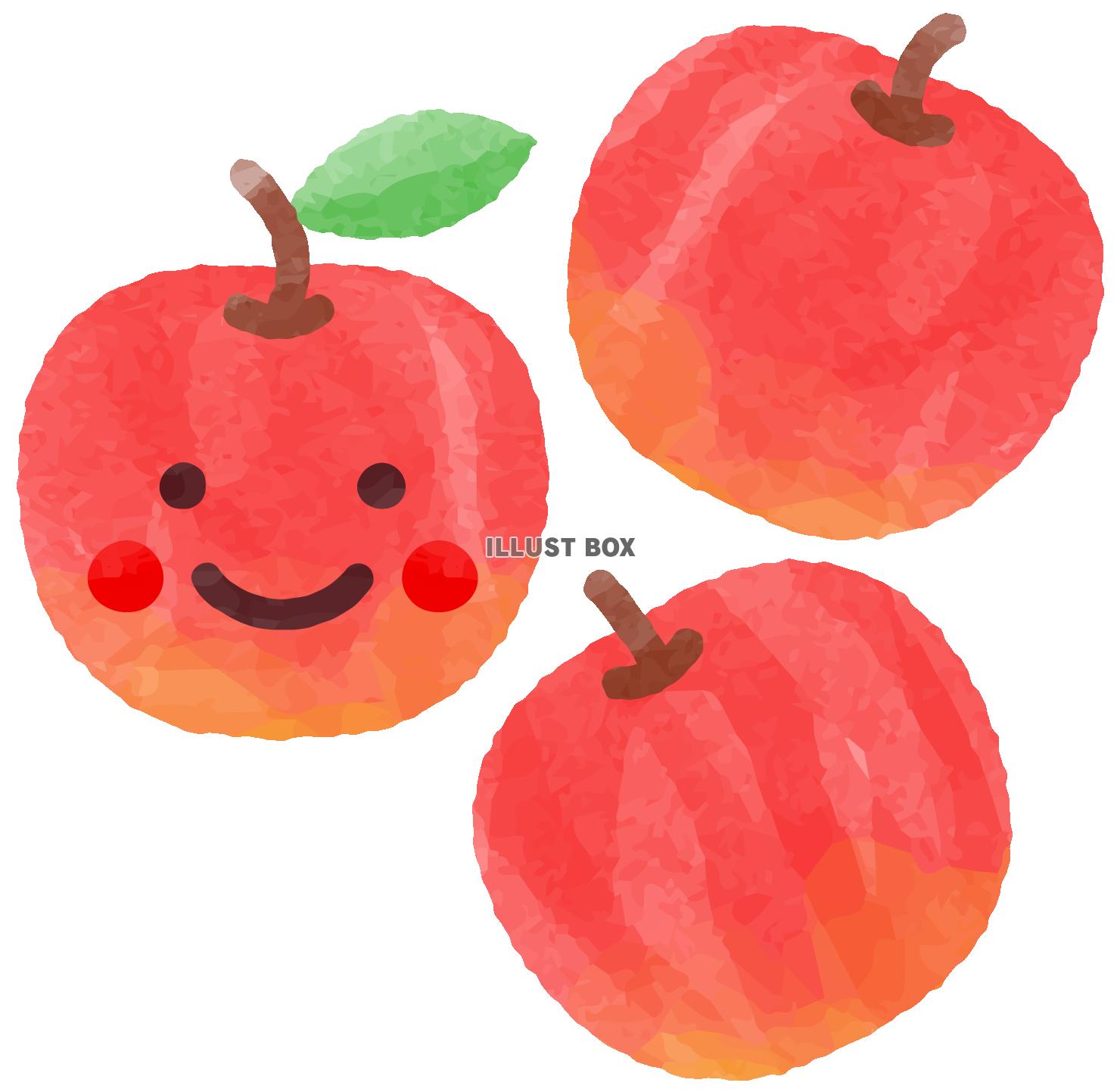 笑顔のリンゴ