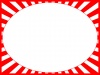 紅白幕フレーム楕円形飾り枠素材イラスト