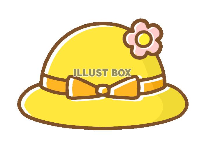 花付きの黄色い帽子　透過png