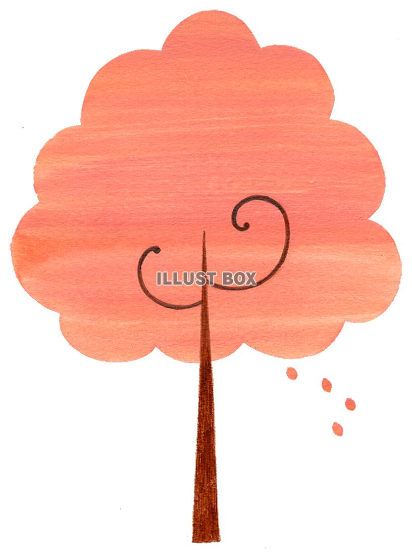 シンプルな桜の木【透過PNG】