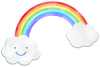笑顔の雲と虹