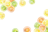 レモン・オレンジ・ライム　柑橘フルーツ　フレーム