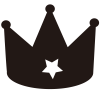 王冠のシルエットイラスト