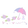 紫陽花と雨傘 01