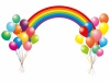 風船虹飾り枠おしゃれフレーム枠アイコン装飾見出し背景アドバルーンかわいいシンプル