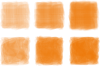 水彩オレンジおしゃれフレーム枠アイコン飾り四角背景橙かわいい手描きテクスチャオレ