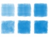 水彩おしゃれフレーム枠青飾り水色枠背景イラストテクスチャシンプル手描き飾り枠アイ