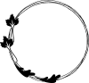 セロリのリング型のフレーム（モノクロ）