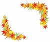 紅葉おしゃれフレーム枠もみじ枠秋飾りシンプル葉飾り枠水彩見出し10月イラスト11