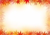 紅葉おしゃれフレーム枠もみじ背景秋枠和イラスト和風水彩シンプル飾り和柄飾り枠10