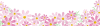 秋の花コスモスのシンプルライン飾り枠【9月10月11月頃の植物・透過PNG画像】