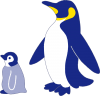 ペンギンのイラスト（親子）