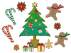 クリスマスツリーと雑貨、お菓子のセット