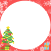 クリスマスツリーの円形　透過png