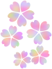 桜の花模様壁紙カラフル背景素材イラスト。透過PNG