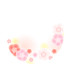 梅の花の丸型フレーム