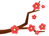 梅の枝（左）