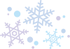 雪の結晶の3個・冬の装飾素材