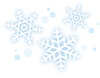 雪の結晶の3個・冬の装飾素材02